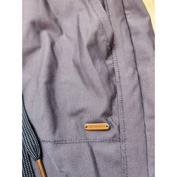 Cherokee Infinity Scrub Pants Womens XS Petite Navy Jogger 5 Pocket Stretch EUC - Picture 4 of 10